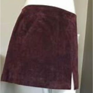BlankNYC Purple Burgundy Suede Mini Skirt